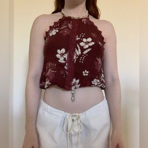 Kendall & Kylie floral halter top